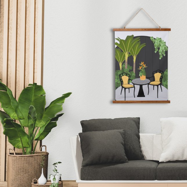 Tropical Garden Courtyard Hanging Tapestry (Creator Uploaded)
