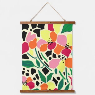 Tropical Garden Dots Hanging Tapestry