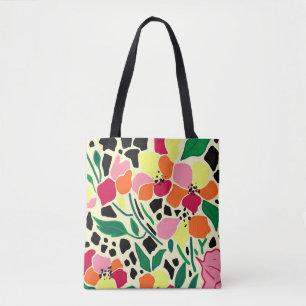 Tropical Garden Dots Tote Bag