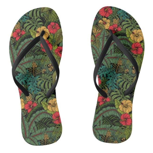 Tropical garden flip flops (Footbed)