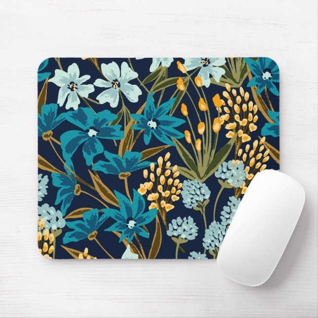Tropical Garden Flowers Mouse Mat (With Mouse)