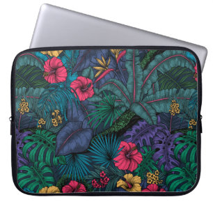 Tropical garden laptop sleeve