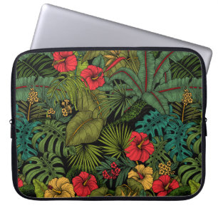 Tropical garden laptop sleeve