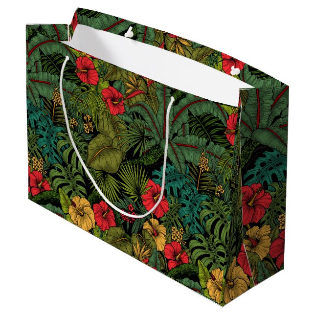 Tropical garden large gift bag (Back Angled)