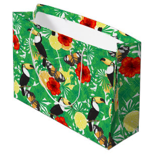 Tropical garden large gift bag