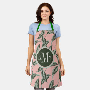 Tropical Garden Leaves Pattern Apron