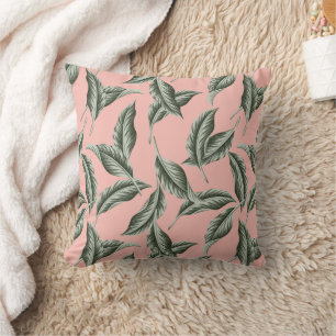 Tropical Garden Leaves Pattern Cushion
