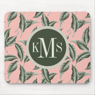 Tropical Garden Leaves Pattern Mouse Mat