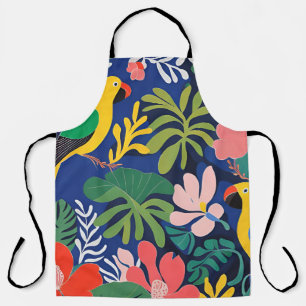 Tropical Garden Modern Expressionism Artwork Apron