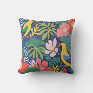 Tropical Garden Modern Expressionism Artwork Cushion