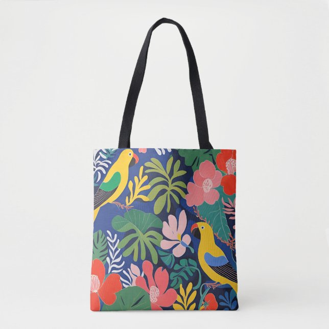 Tropical Garden Modern Expressionism Artwork Tote Bag (Front)