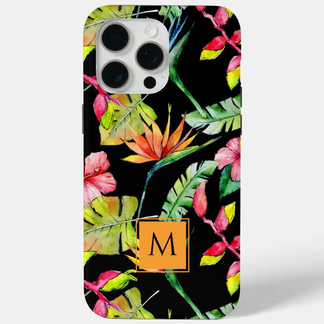 Tropical Garden Monogram  Case-Mate iPhone Case (Back)
