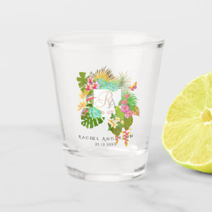 Tropical Garden Monogram Shot Glass