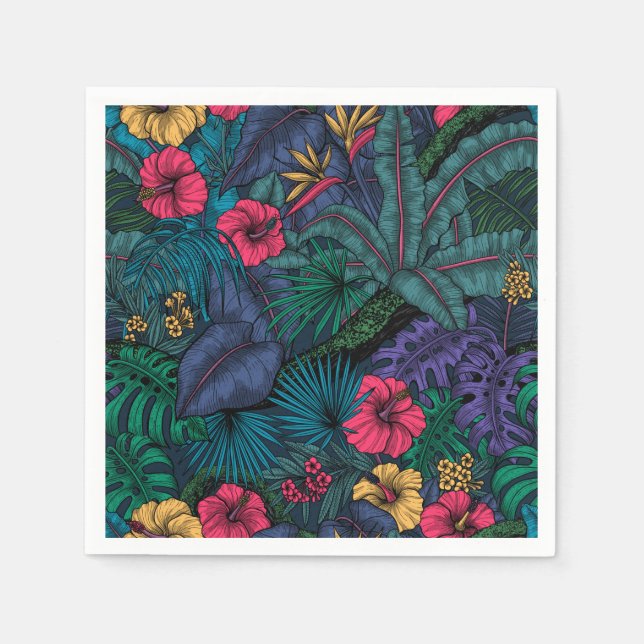 Tropical garden napkin (Front)