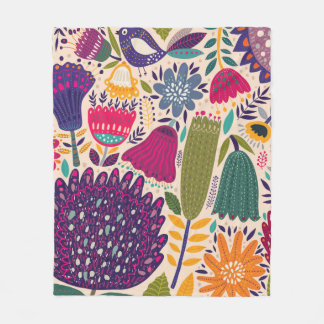 Tropical garden. Spring collection  Fleece Blanket