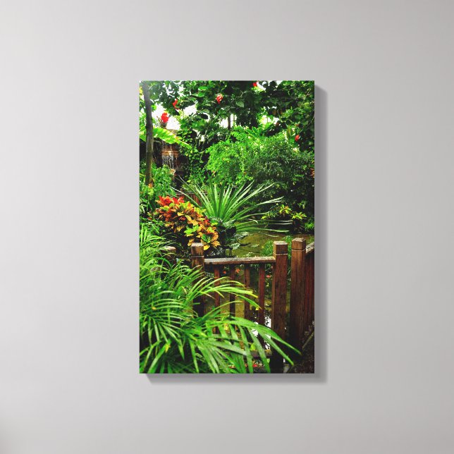 Tropical Garden Stretched Canvas Print (Front)