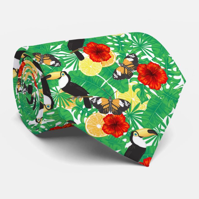 Tropical garden tie (Rolled)