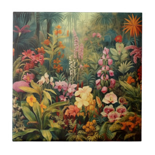 Tropical garden tile