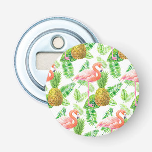 Tropical garden watercolor pattern bottle opener