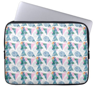 Tropical Geometric Pattern Laptop Sleeve