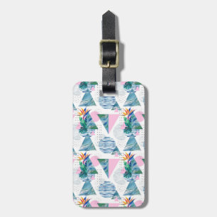 Tropical Geometric Pattern Luggage Tag