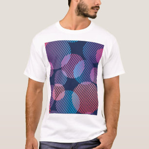 Tropical Geometry: Violet & Pink Night Design T-Shirt
