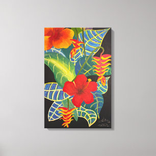 Tropical Ginger Flower Painting @3dudes1life Canvas Print