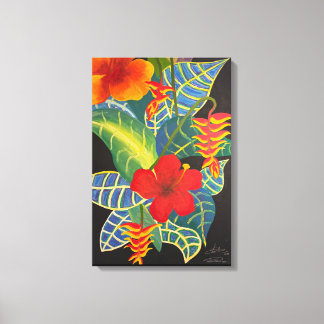 Tropical Ginger Flower Painting @3dudes1life Canvas Print