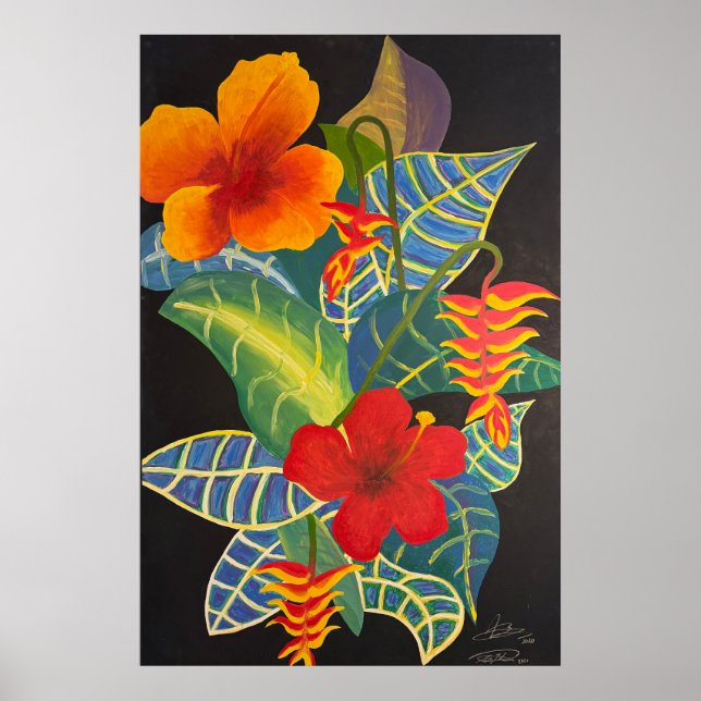 Tropical Ginger Flower Poster @3dudes1life (Front)