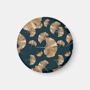 Tropical ginko palm leaves, Hawaiian pattern. Magnet