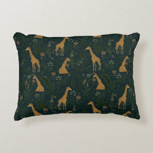 Tropical Giraffe Hangout Decorative Cushion