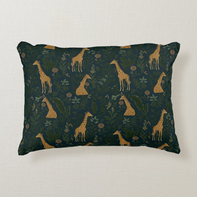Tropical Giraffe Hangout Decorative Cushion (Front)