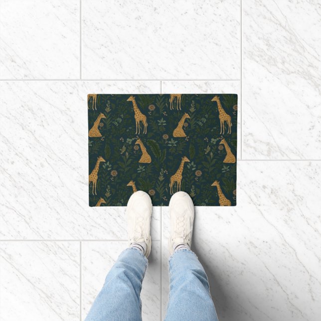 Tropical Giraffe Hangout Doormat (Indoor)