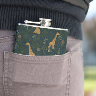 Tropical Giraffe Hangout Hip Flask