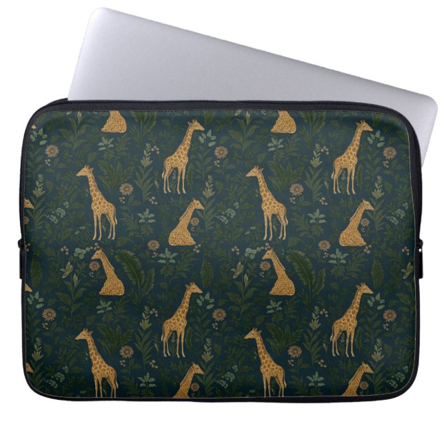Tropical Giraffe Hangout Laptop Sleeve (Front)