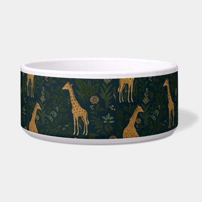 Tropical Giraffe Hangout Pet Bowl (Front)
