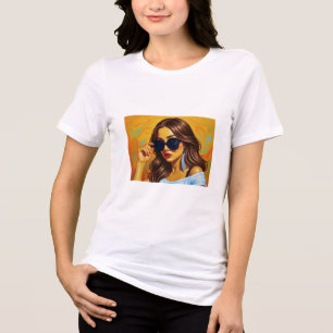 Tropical Girl T-Shirt Tri-Blend Shirt