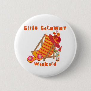 Tropical Girls Getaway Weekend 6 Cm Round Badge