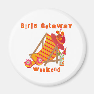 Tropical Girls Getaway Weekend Magnet