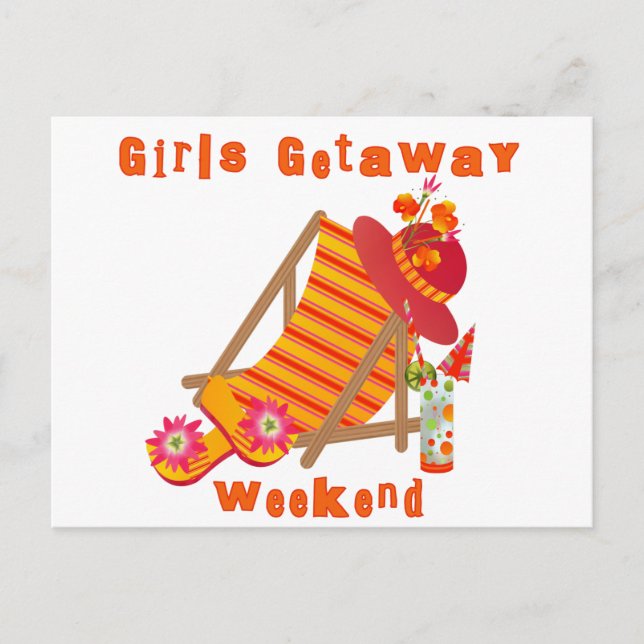 Tropical Girls Getaway Weekend Postcard (Front)