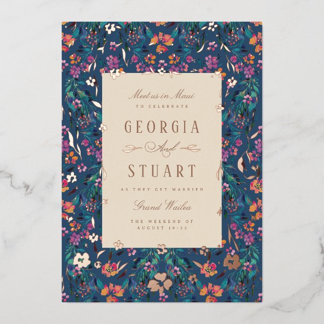 Tropical Glam Dark Turquoise Magenta (Front)