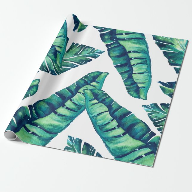 Tropical Glam Wrapping Paper (Unrolled)