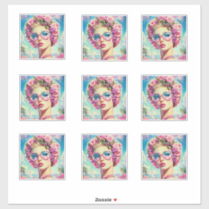Tropical Glamour Queen Sticker