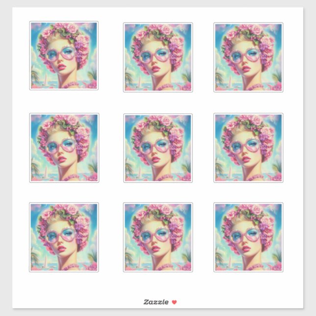 Tropical Glamour Queen Sticker (Sheet)
