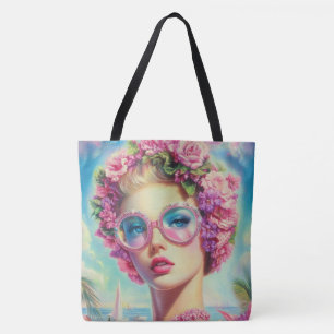 Tropical Glamour Queen Tote Bag