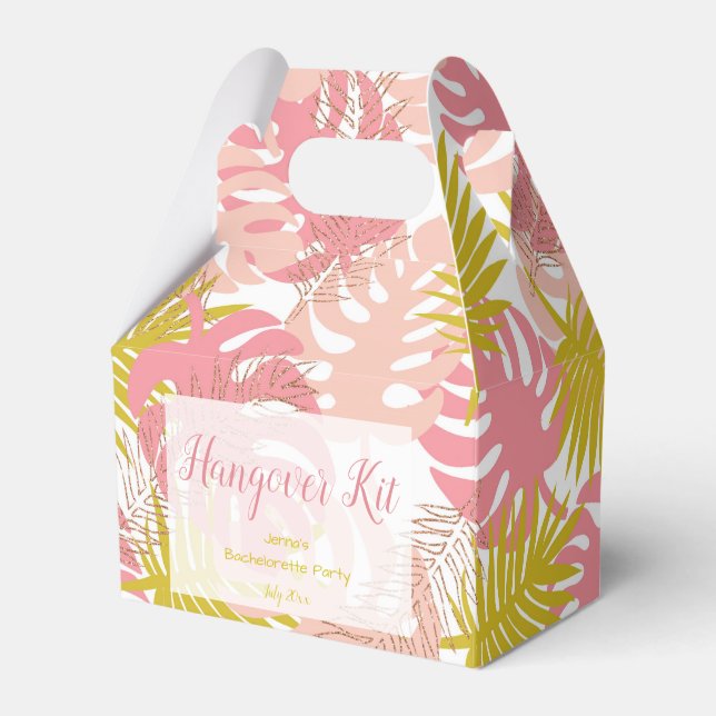 Tropical Glitter Beach Hangover Kit Favour Box (Front Side)