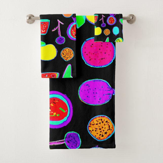 Tropical Glow Explosion Bath Towel Set (Insitu)