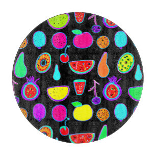 Tropical Glow Explosion Cutting Board