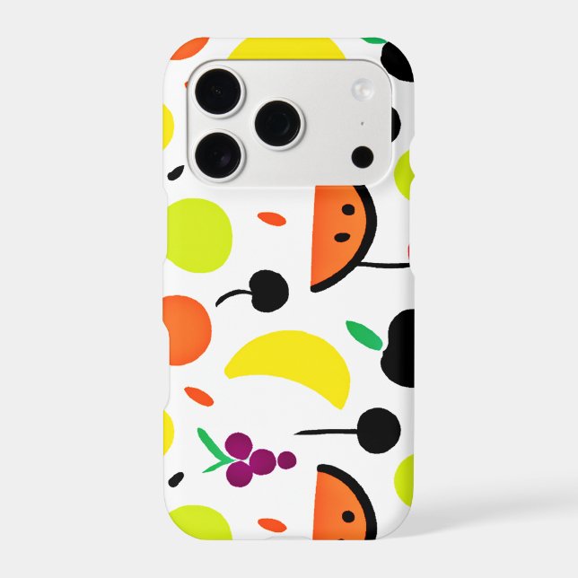 Tropical Glow Neon Fruit Pattern (Back)