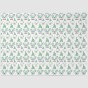 Tropical Gnome Cute Pattern Watercolor Tissue Paper